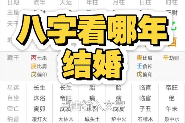 八字看结婚时间