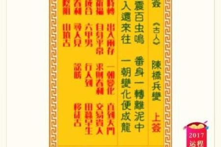 观音灵签十七签求解释