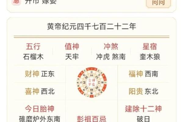 黄历对照十二宫吉凶