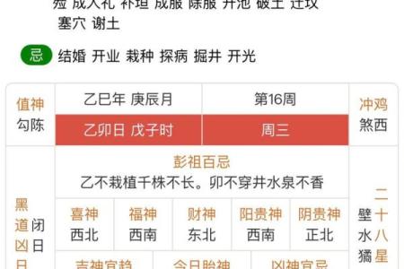 日历农历吉日