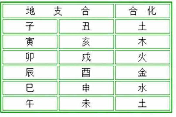 八字地支合