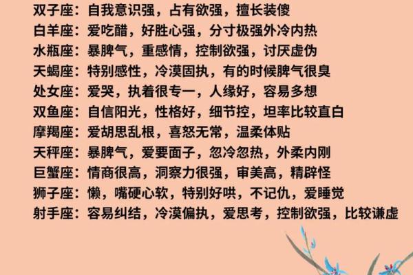 星座表十二星座查询性格 如何通过星座表查询十二星座的性格
