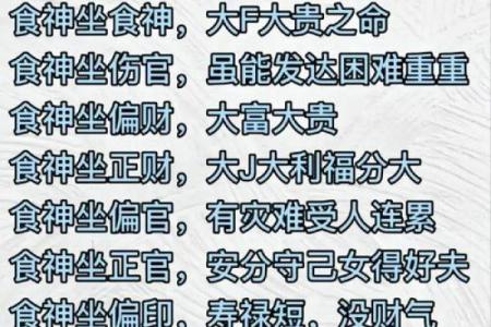 八字命盘月柱食神