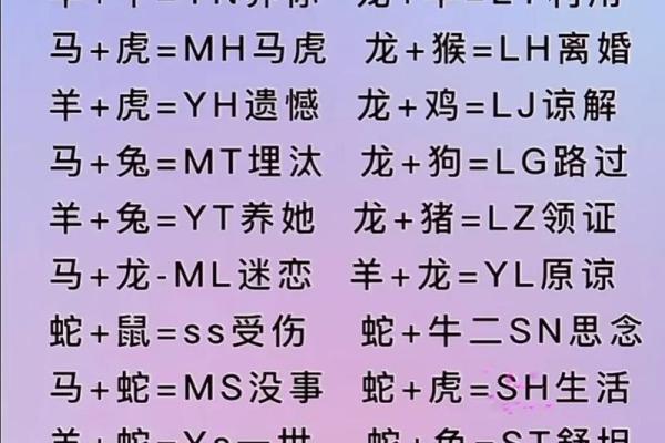 生肖配对查询表
