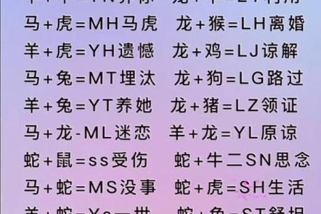 生肖配对查询表