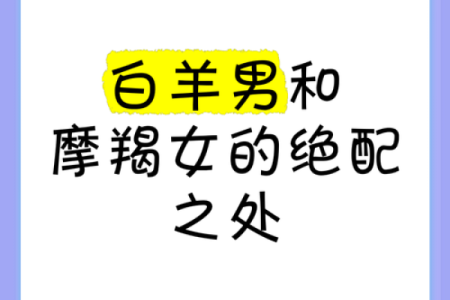 白羊男和摩羯女配对