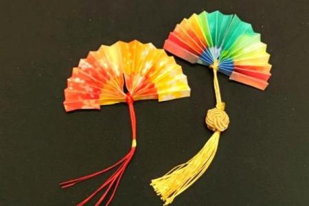 用纸做12星座的古风扇子怎么做
