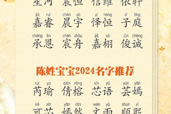 陈姓名配对 陈配什么姓？