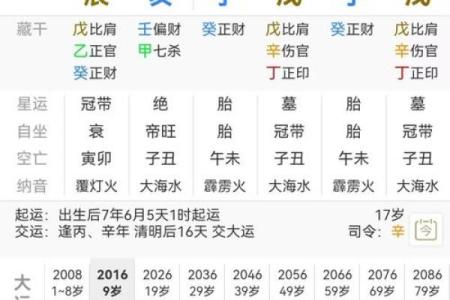 八字偏木
