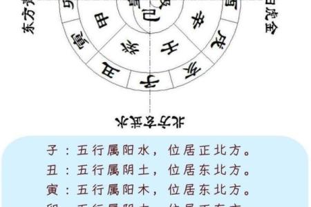 十二地支阴阳五行及方位