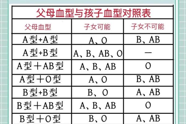 a型血和a型血会生出什么血型
