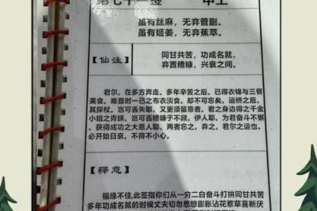 月老姻缘灵签7签