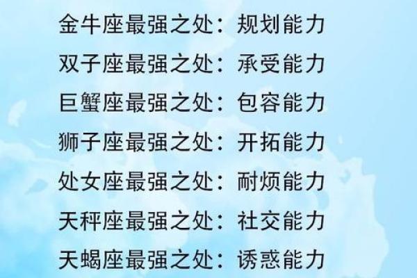 十二星座的性格和命运
