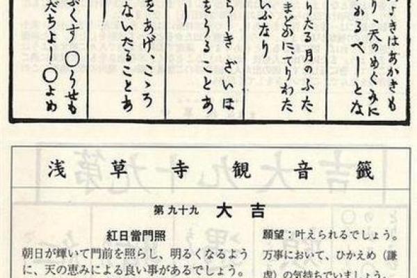 观音灵签六十一算命