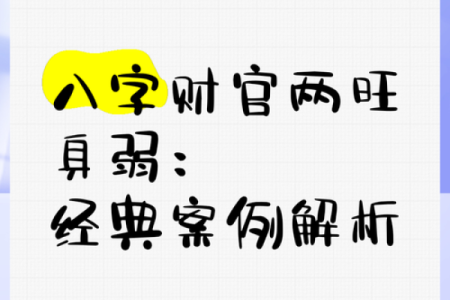 八字财弱
