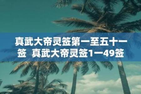 真武灵签51签解签详细