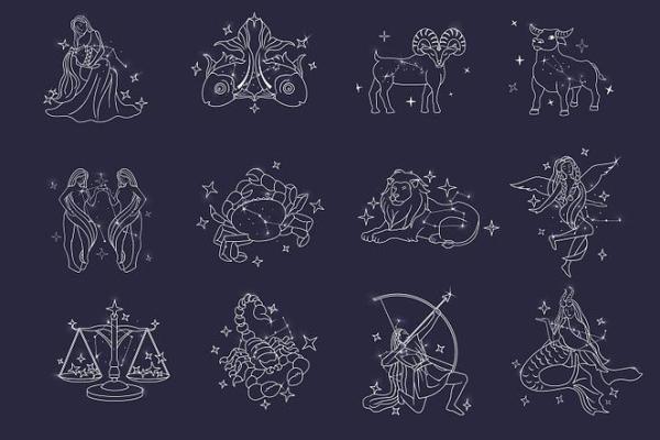 怎么画十二星座的星星,12星座怎么画