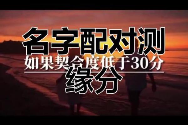 测试姓名配对素材库 姓名配对测试软件？