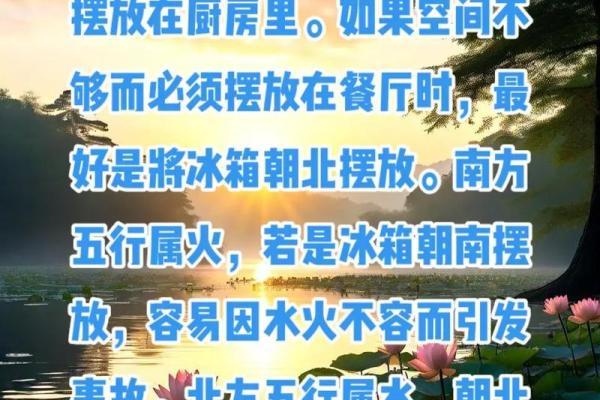 家中冰箱的摆放有什么风水讲究