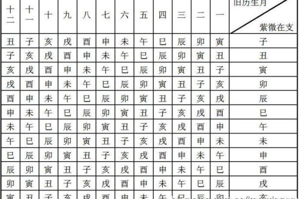 紫微斗数命宫身宫得分 紫微斗数命宫身宫查询表？