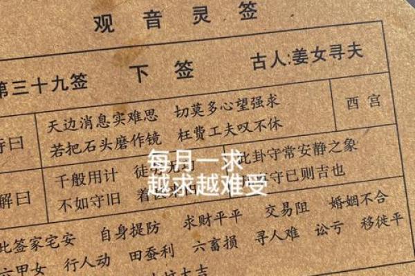 观音灵签47 47号观音灵签对应什么神明