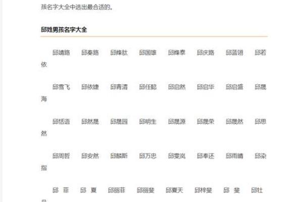 邱姓男孩名字大全-邱姓男孩起名字大全-邱姓名字大全姓名