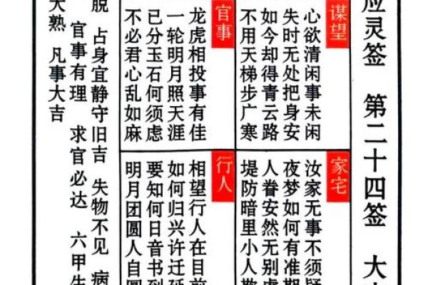 北帝感应灵签全解二十六签
