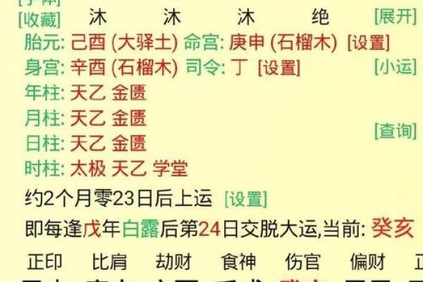 四柱八字查询,八字命排盘免费